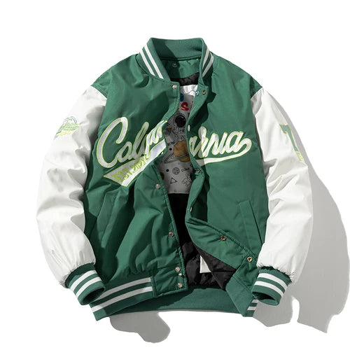 Veste d'université d'hiver pour hommes et femmes, veste de Baseball Hip Hop avec lettres brodées, Vintage, mode Streetwear, manteau à capuche, vêtements rétro
