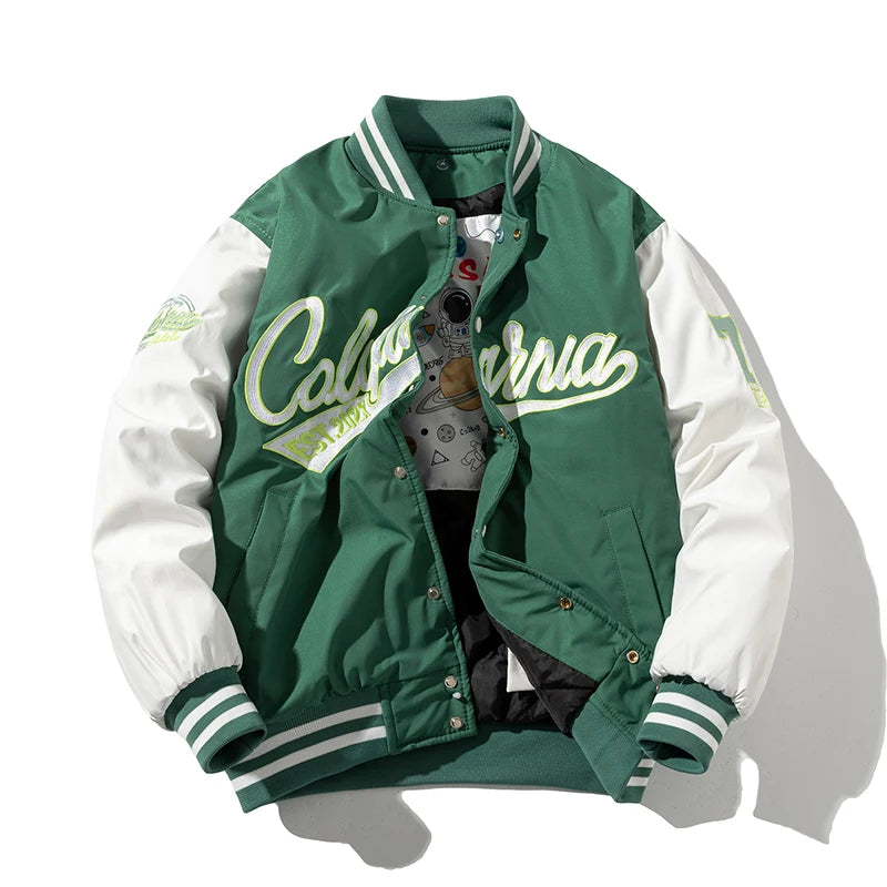 Veste d'université d'hiver pour hommes et femmes, veste de Baseball Hip Hop avec lettres brodées, Vintage, mode Streetwear, manteau à capuche, vêtements rétro
