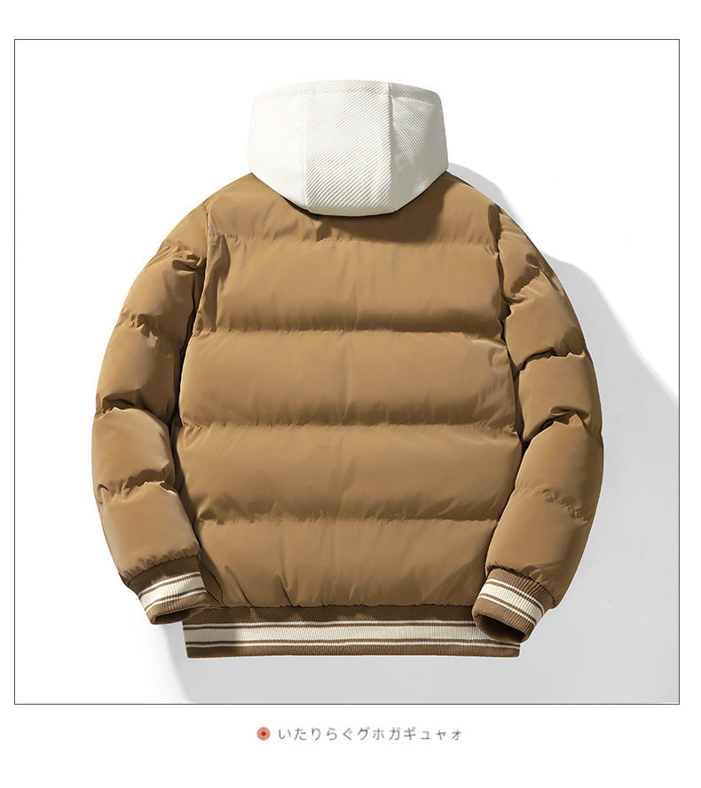 Veste Bombardier à Col Montant pour Homme, Parka Décontractée, Vêtements Grande Taille, Optique Chaude, Manteau Slim Fit, Smile, Automne et Hiver