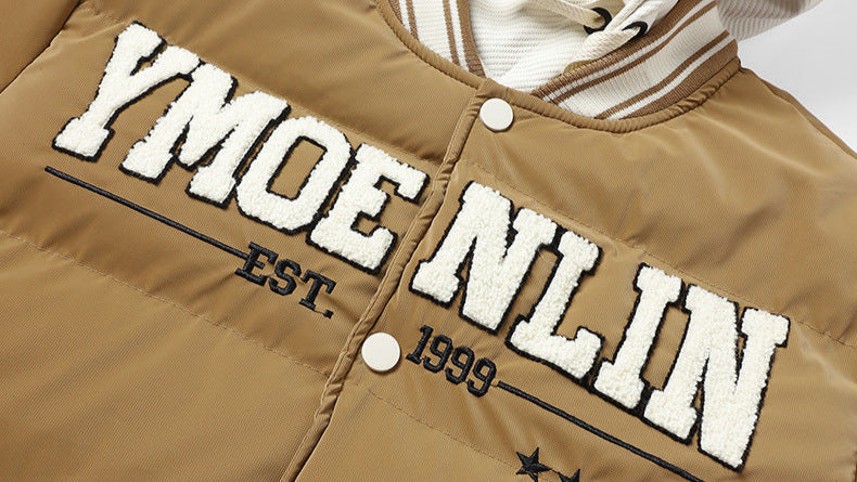 Veste Bombardier à Col Montant pour Homme, Parka Décontractée, Vêtements Grande Taille, Optique Chaude, Manteau Slim Fit, Smile, Automne et Hiver