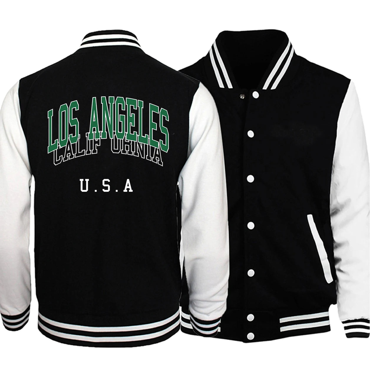 Seaport Angel City Los Angeles Lettre Impression Vestes Hommes S-5XL Sourire Uniforme De Baseball Surdimensionné Everthingadt Manteau De Mode