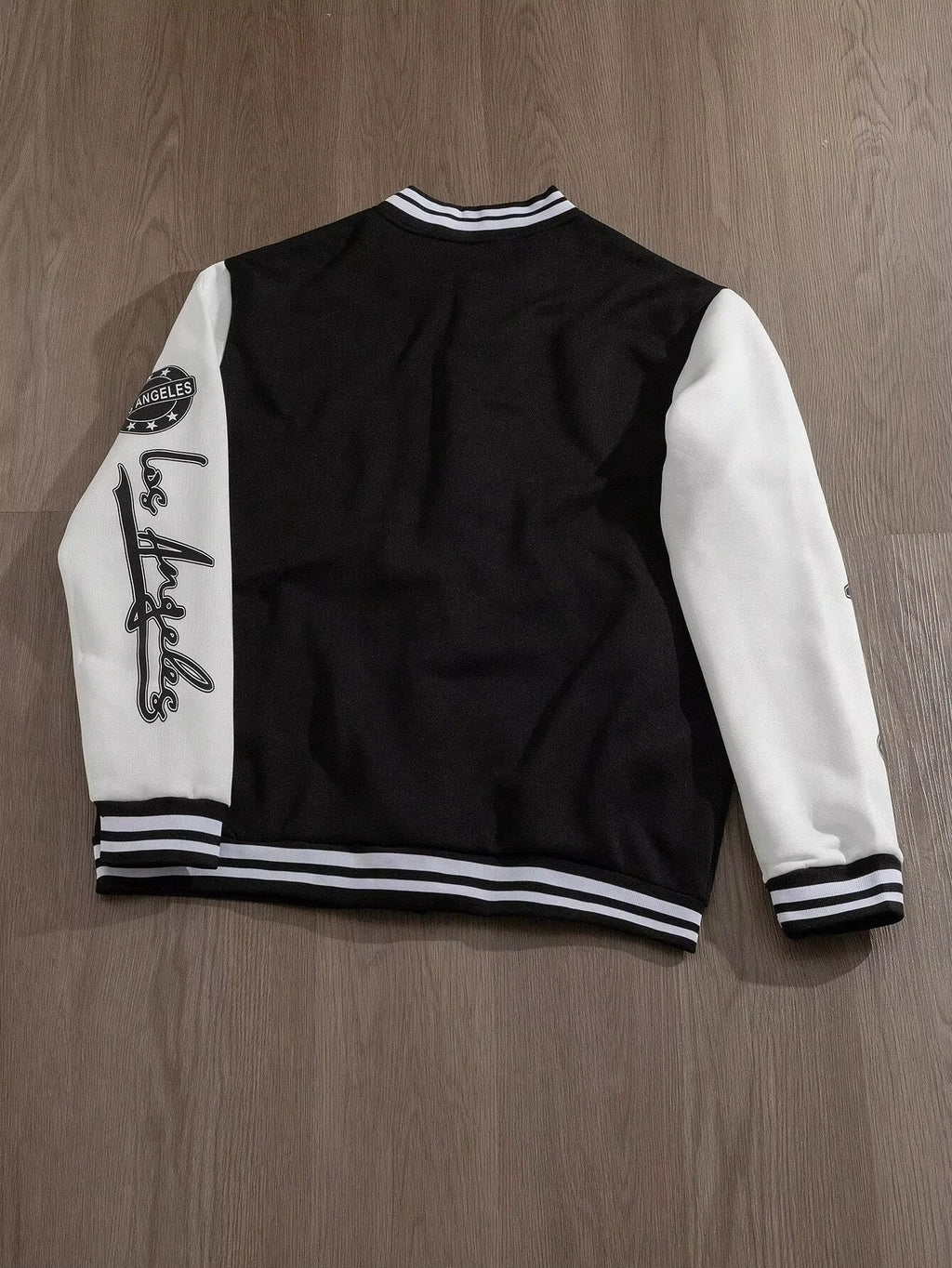 Manfinity EMRG hommes Simple impression quotidien à manches longues veste de Baseball hommes veste hommes vêtements vestes pour hommes