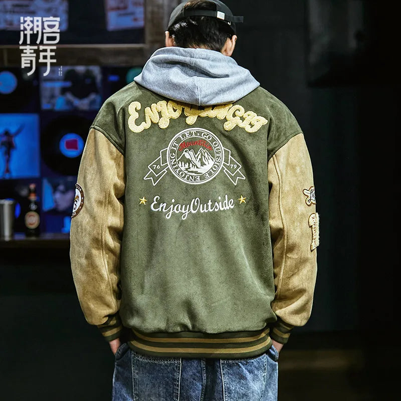 Nouvelle veste de Baseball hommes mode vestes brodées manteaux haute rue vêtements d'extérieur homme Bomber veste Hip Hop vêtements haut