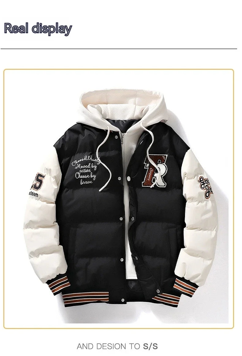 Veste rembourrée en coton pour hommes et femmes, vêtements de rue, manteau de haute qualité, grand, hiver, nouveau, 2023