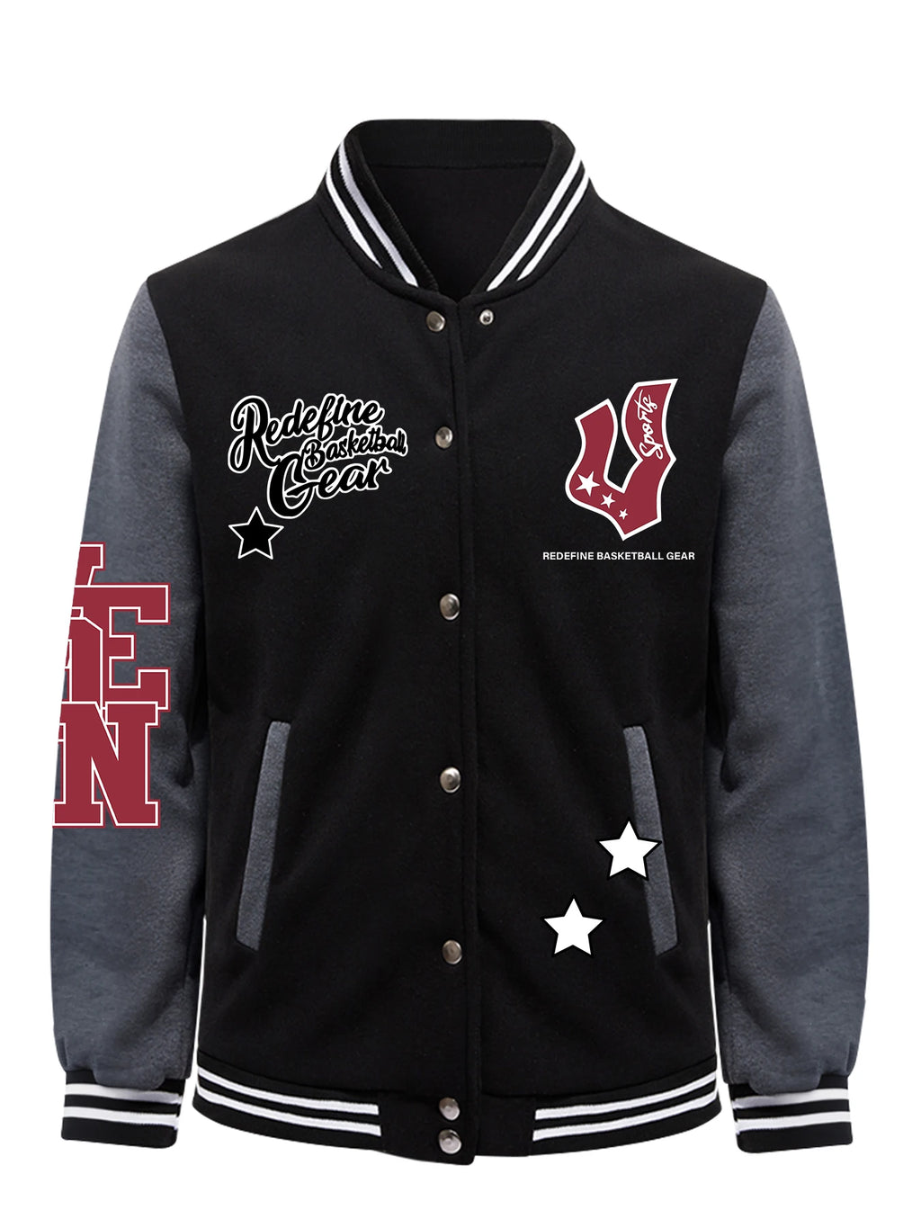 Redeline – maillot de Baseball imprimé pour homme, équipement de basket-ball, Hip Hop, polaire, Streetwear, automne, vestes décontractées pour hommes