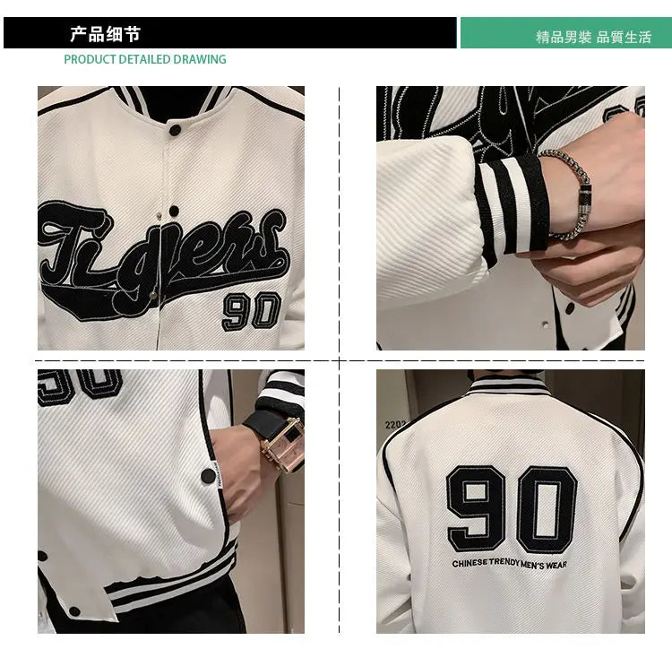 Veste d'uniforme de Baseball pour hommes, nouvelle marque tendance, veste lourde, vêtements décontractés à la mode pour printemps et automne