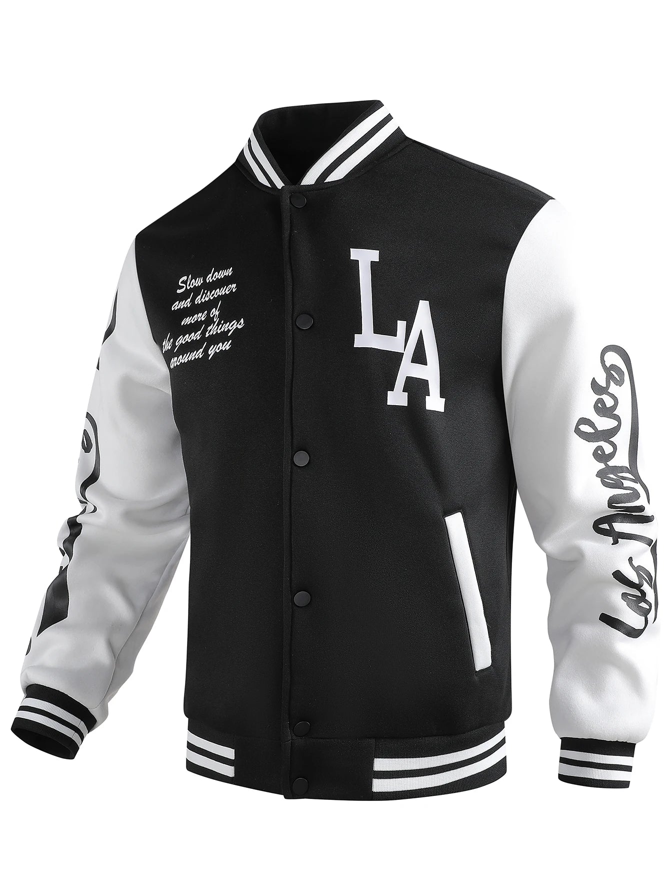 Veste Happator pour hommes avec lettre LA brodée, vestes universitaires vintage, uniforme de baseball coréen pour hommes, combinaison patchwork, printemps, nouveau, 2025