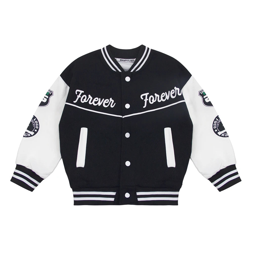 Vestes de Baseball pour Garçon et Fille, Manteau Décontracté avec Lettres Imprimées, à la Mode, pour Printemps et Automne, pour Enfant de 5 à 12 Ans, 2024