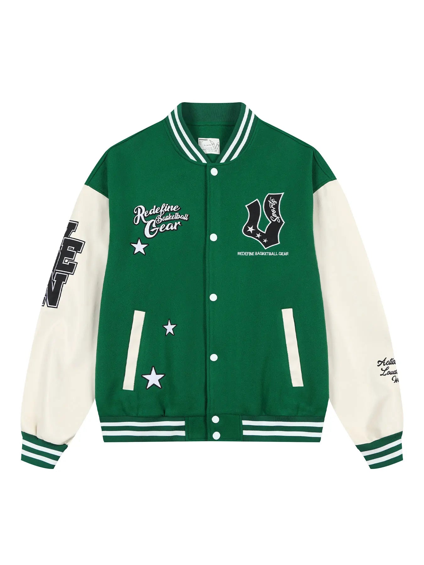 Veste de baseball boutonnée à manches longues pour hommes, manteau universitaire à imprimé étoiles, col de baseball chimilcasual, printemps et automne