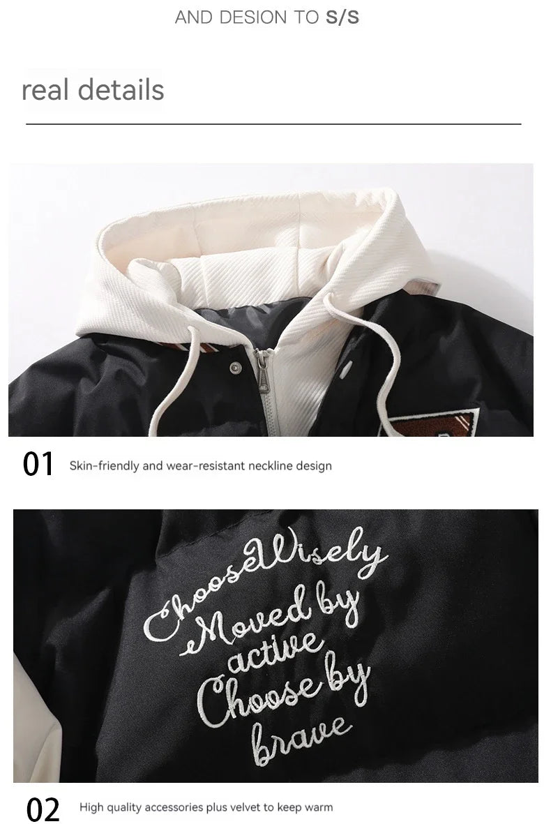 Veste rembourrée en coton pour hommes et femmes, vêtements de rue, manteau de haute qualité, grand, hiver, nouveau, 2023