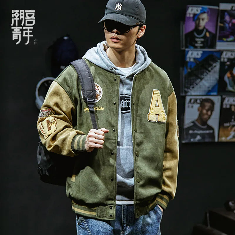 Nouvelle veste de Baseball hommes mode vestes brodées manteaux haute rue vêtements d'extérieur homme Bomber veste Hip Hop vêtements haut