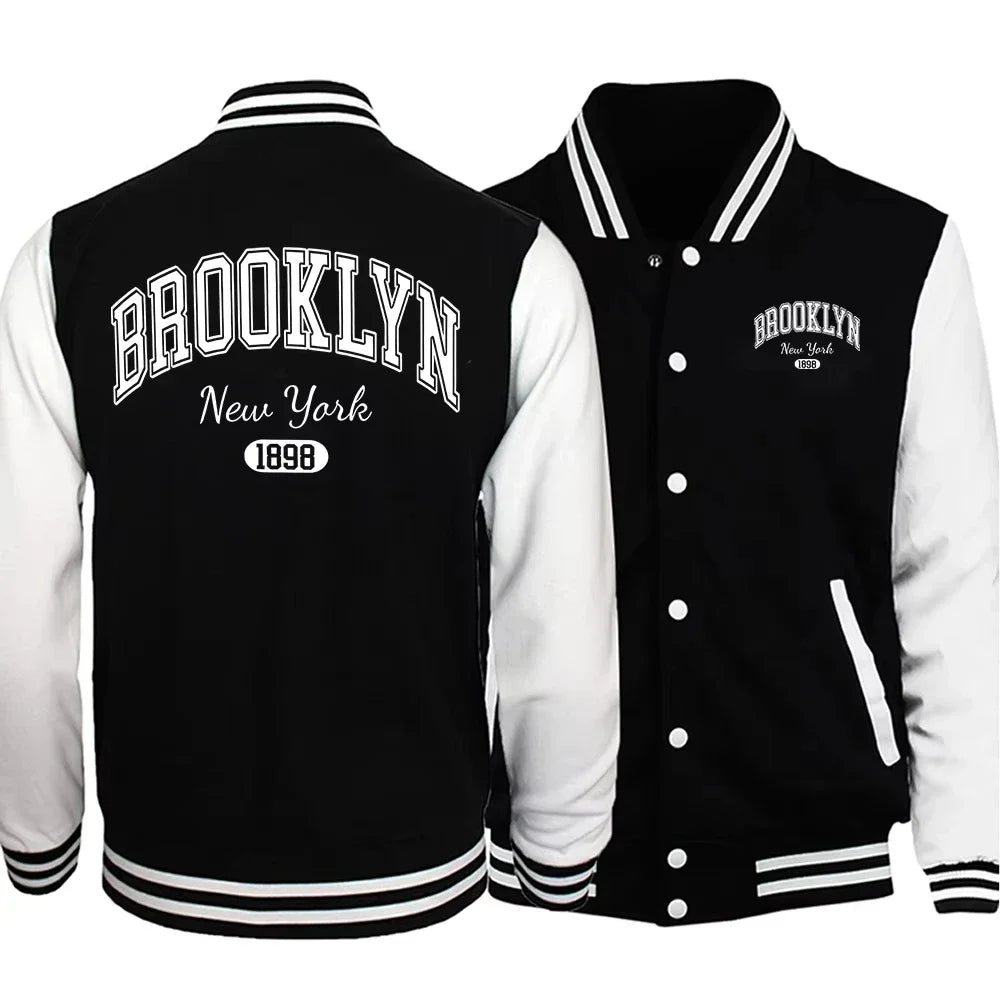 Brooklyn New York 1898 City lettre homme vestes Style Preppy uniformes de Baseball décontracté S-5Xl haute rue mouvement hauts