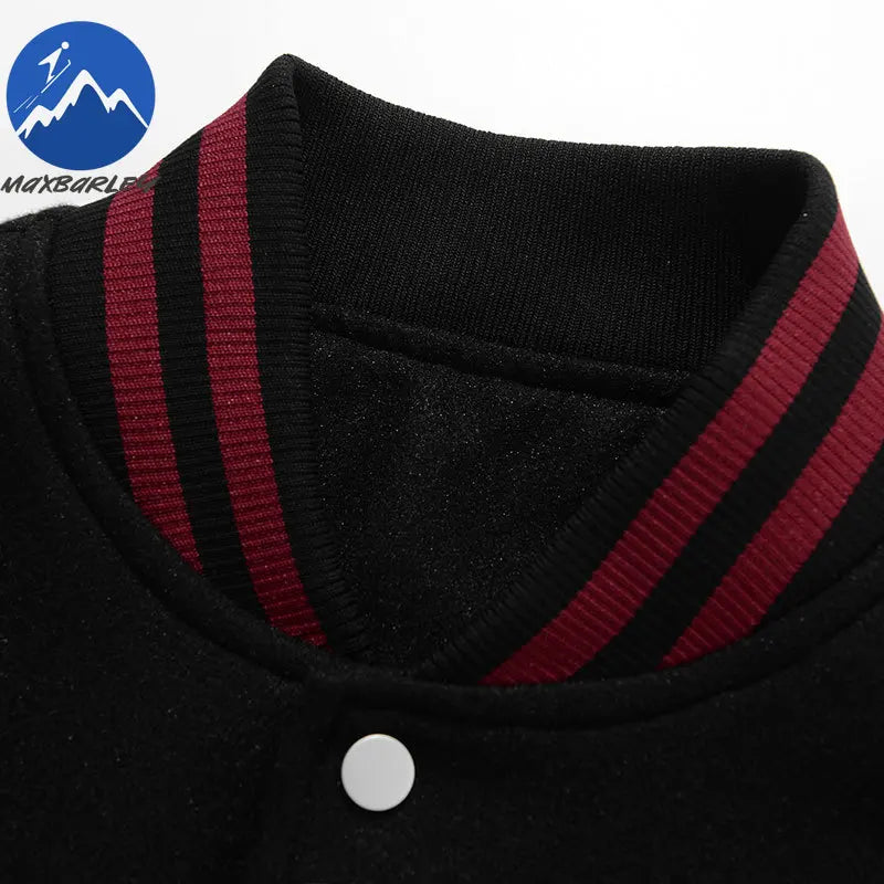Maxbarley Hip Hop veste de Baseball américaine hommes femmes 2025 automne moto PU cuir Patchwork vestes rue coupe-vent manteau