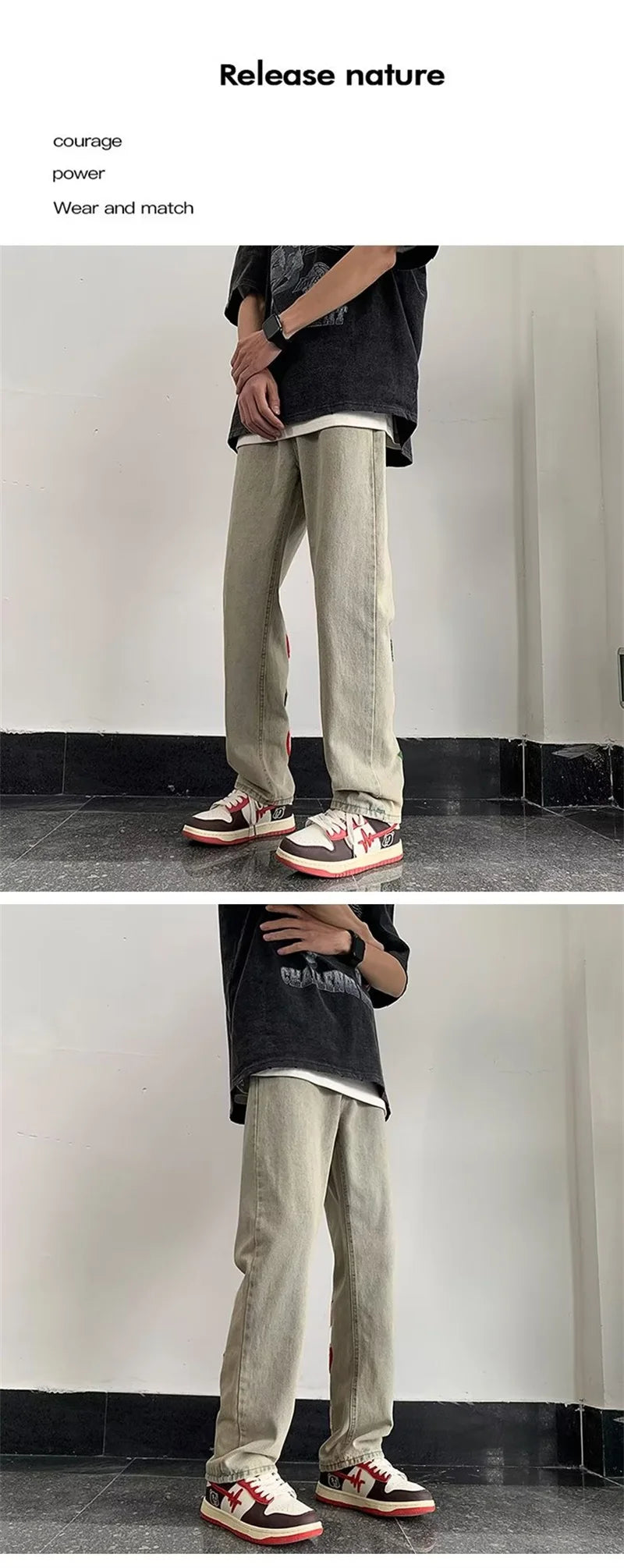 2025 nouveau Goth Graffiti brodé Jean hommes haute rue Harajuku mode Denim pantalon Hip Hop Y2K Vintage Jean pantalones