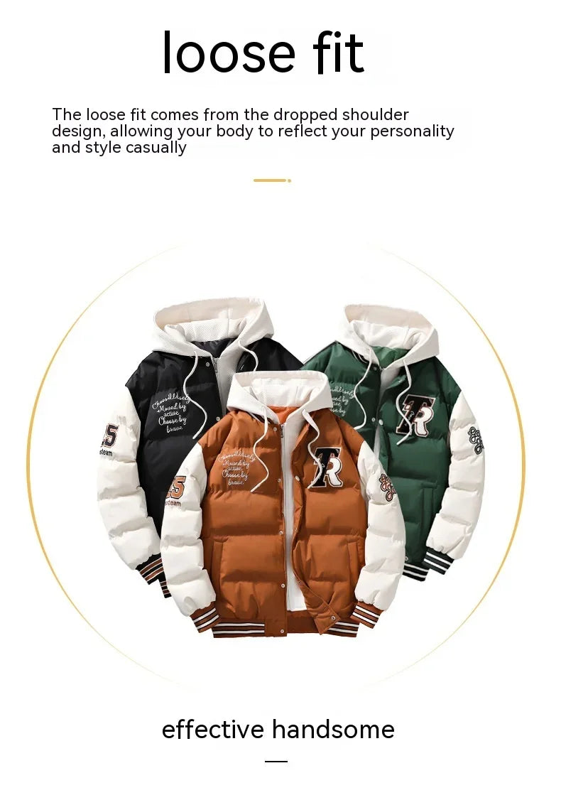Veste rembourrée en coton pour hommes et femmes, vêtements de rue, manteau de haute qualité, grand, hiver, nouveau, 2023