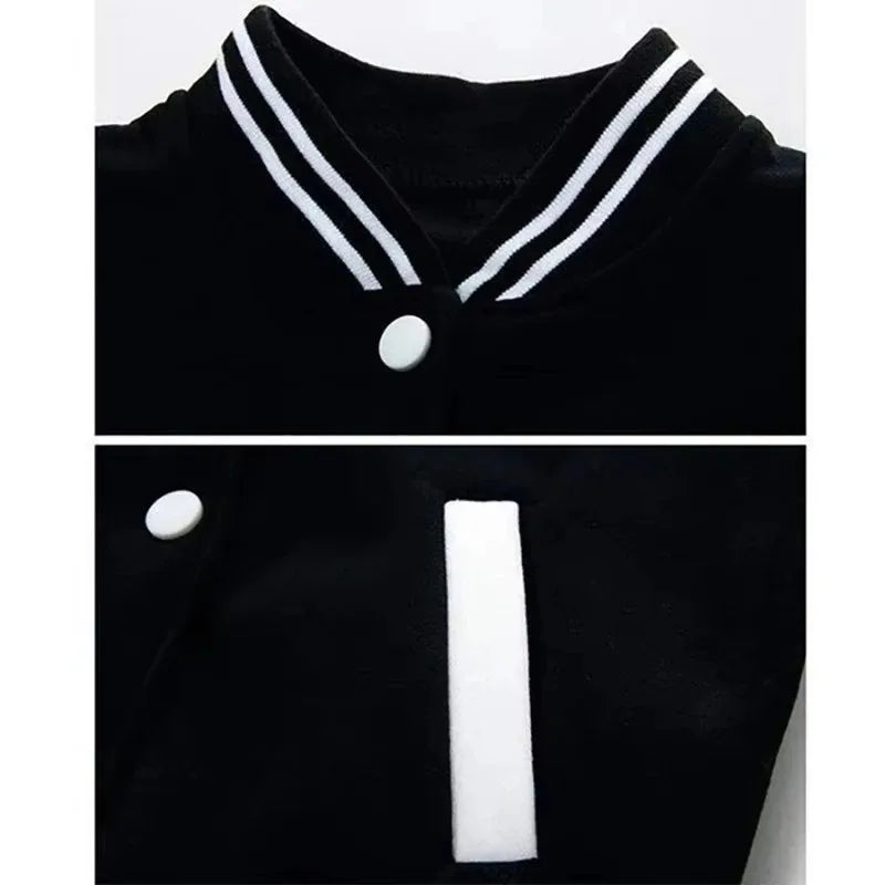 Veste décontractée pour hommes, uniforme de Baseball de Campus, léger, contraste, col de Baseball, poche, Style Hip Hop Rock