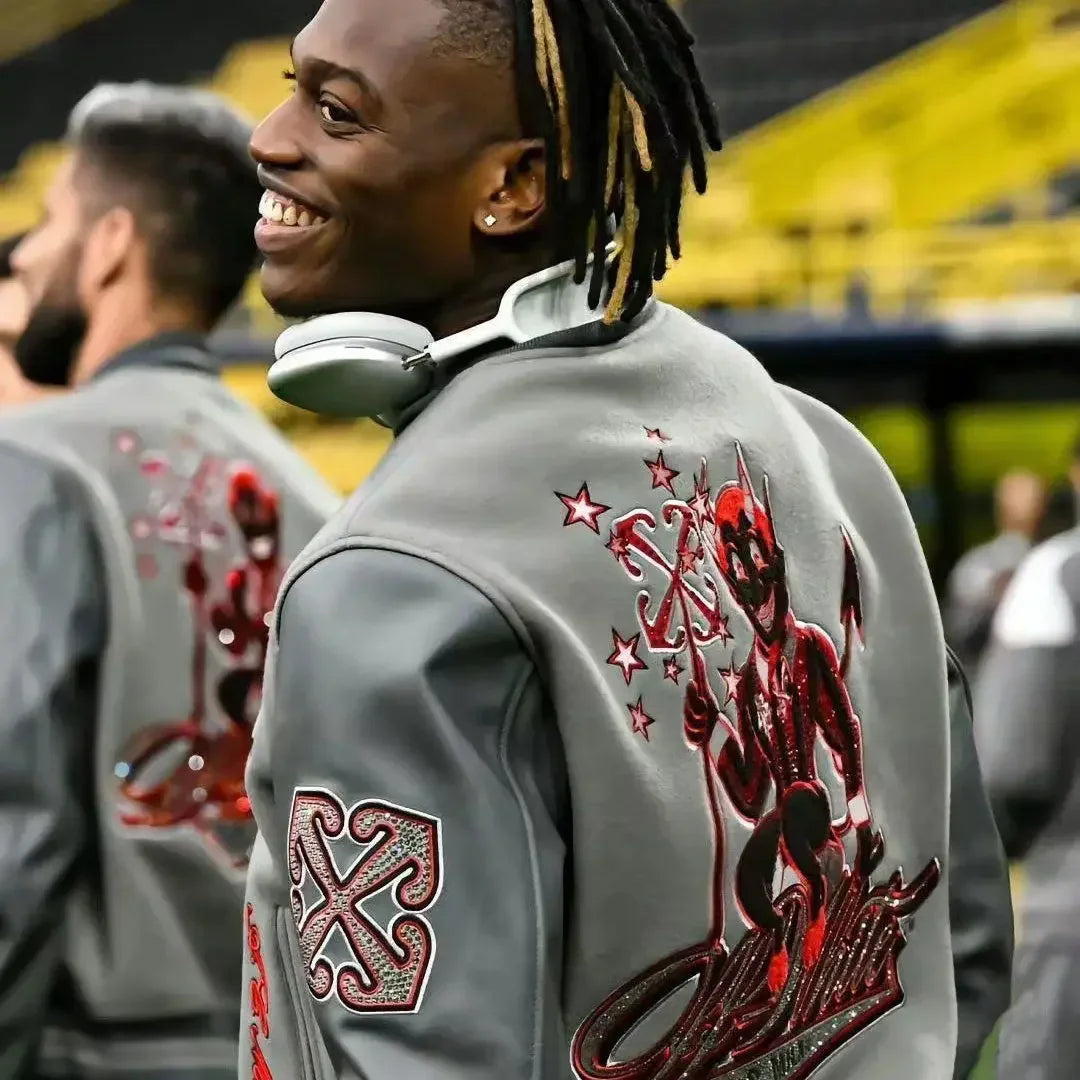 Uniformes de baseball en brique chaude avec lettres brodées lourdes pour hommes et femmes, hauts américains d'automne et d'hiver, tendance de la mode rétro