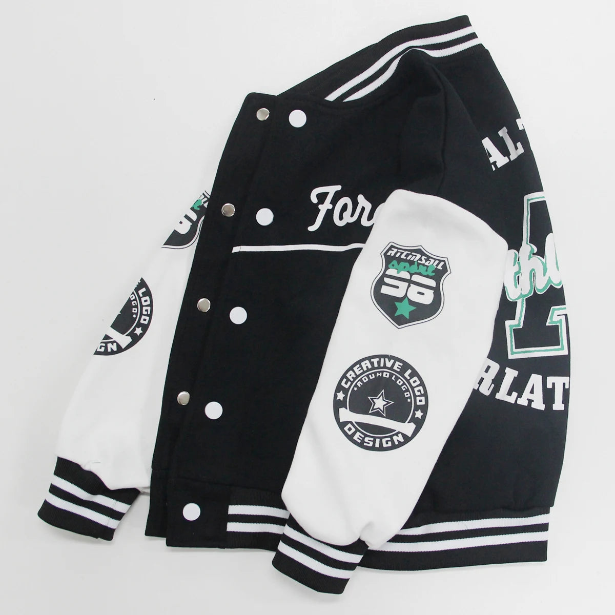 Vestes de Baseball pour Garçon et Fille, Manteau Décontracté avec Lettres Imprimées, à la Mode, pour Printemps et Automne, pour Enfant de 5 à 12 Ans, 2024