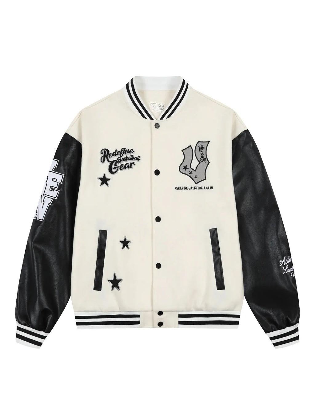 Veste de baseball boutonnée à manches longues pour hommes, manteau universitaire à imprimé étoiles, col de baseball chimilcasual, printemps et automne