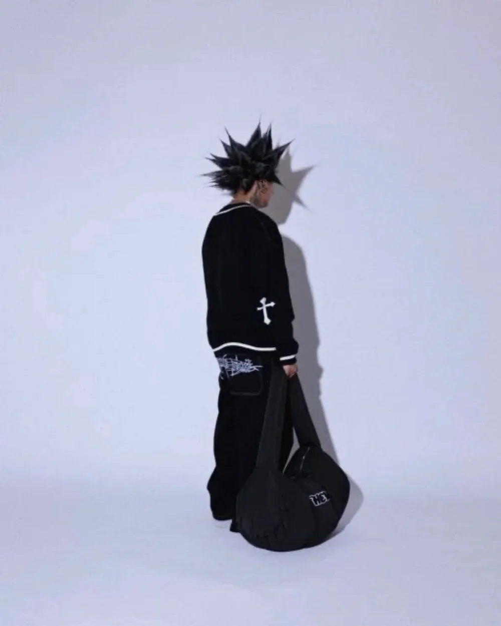 Nouveau Baggy décontracté jambe large Jean hommes rue rétro Hip Hop imprimé Jean tendance mode noir taille haute Jean Y2k hommes vêtements 2023