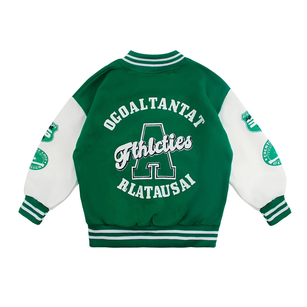 Vestes de Baseball pour Garçon et Fille, Manteau Décontracté avec Lettres Imprimées, à la Mode, pour Printemps et Automne, pour Enfant de 5 à 12 Ans, 2024