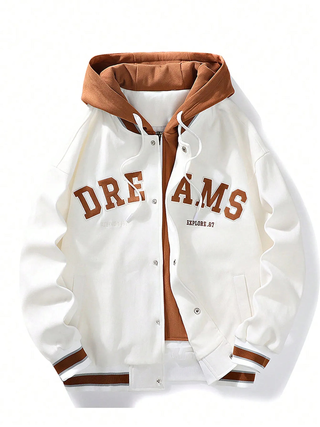 Veste à capuche avec lettres d'étudiant pour hommes et femmes, nouvelle marque assortie avec tout, tendance, uniforme de Baseball universitaire de haute qualité, automne
