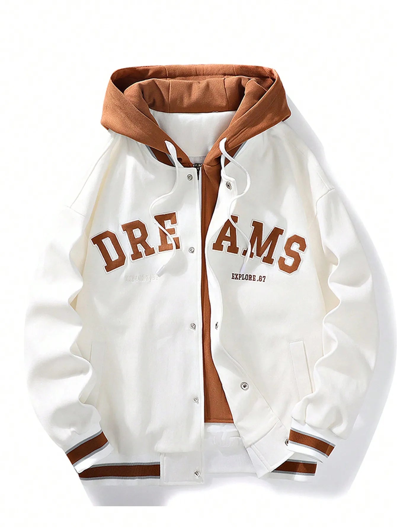 Veste à capuche avec lettres d'étudiant pour hommes et femmes, nouvelle marque assortie avec tout, tendance, uniforme de Baseball universitaire de haute qualité, automne