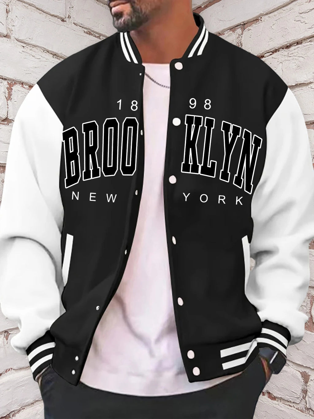 Uniforme de baseball Brooklyn America pour homme, veste à capuche Smile avec doublure en fourrure, vêtements de printemps et d'automne doux, New York City, 1898