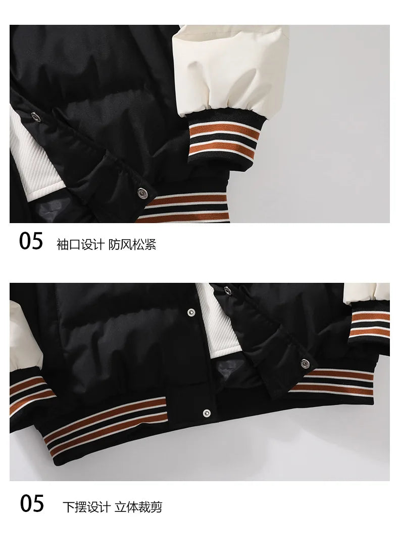 Supzoom nouveauté décontracté broderie hommes hiver à la mode faux deux pièces à capuche pain costume Couple coton rembourré vestes et manteaux