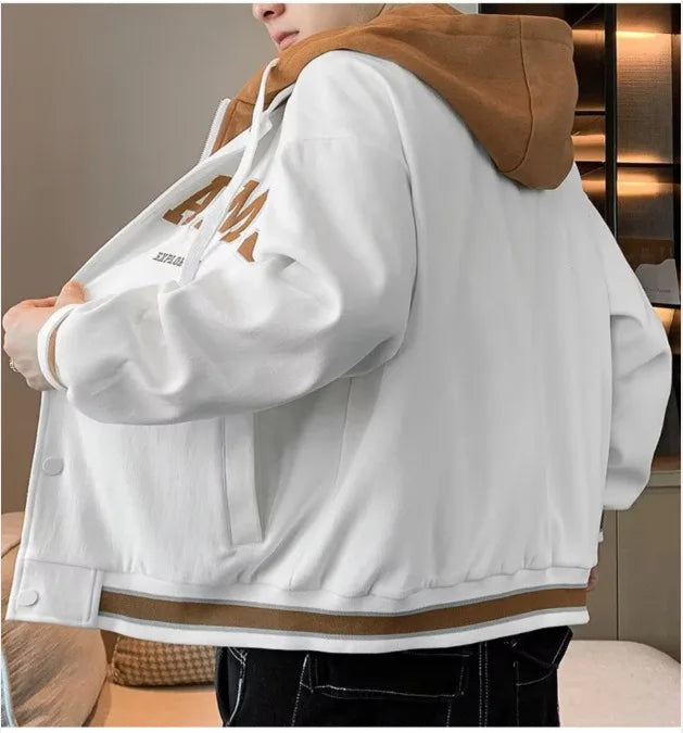 Veste à capuche avec lettres d'étudiant pour hommes et femmes, nouvelle marque assortie avec tout, tendance, uniforme de Baseball universitaire de haute qualité, automne