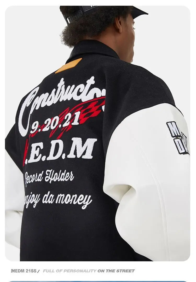 Veste d'uniforme de baseball brodée pour hommes, style américain, européen et américain, rétro, styles de couple, tendance printemps et automne, Y2K