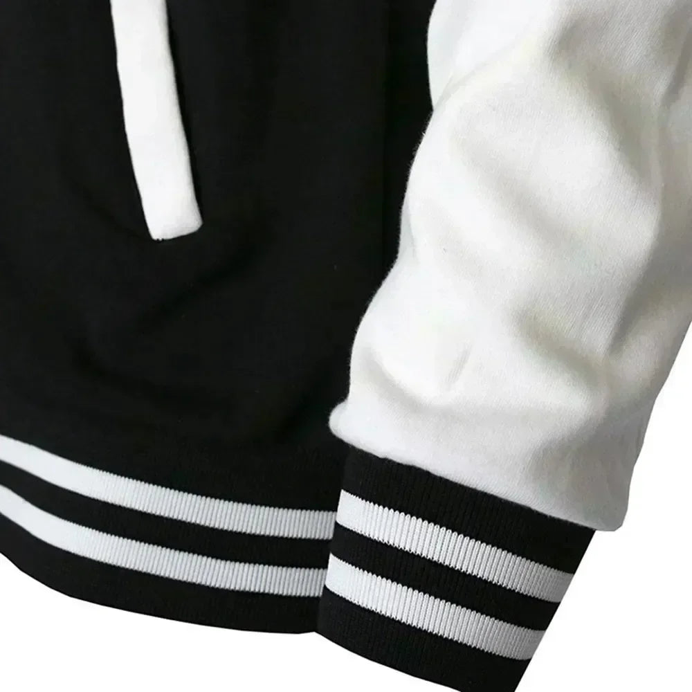 Manfinity EMRG hommes Simple impression quotidien à manches longues veste de Baseball hommes veste hommes vêtements vestes pour hommes