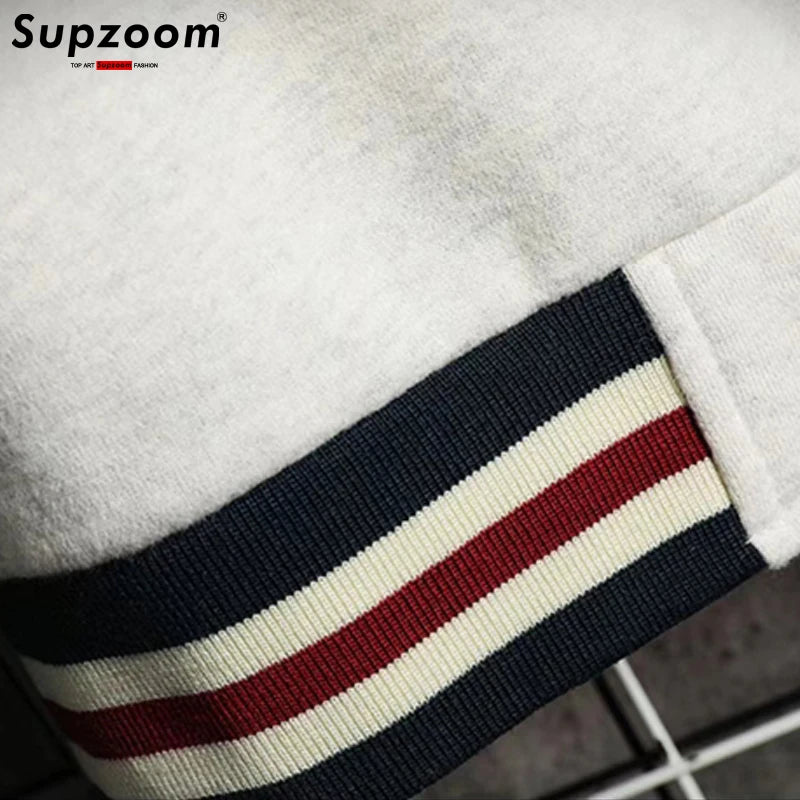 Supership-Blouson aviateur en coton épissé pour hommes, uniforme de baseball décontracté, manches côtelées régulières, vêtements de marque, sourire à la mode, nouveauté