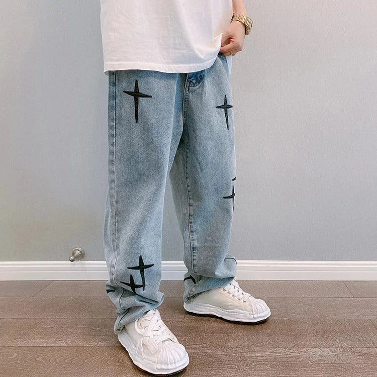 Prowow-Pantalon Ample à Jambes Larges pour Homme, Coupe Droite, Style Hongkongais, Décontracté, Tendance, Version Coréenne, Printemps et Automne