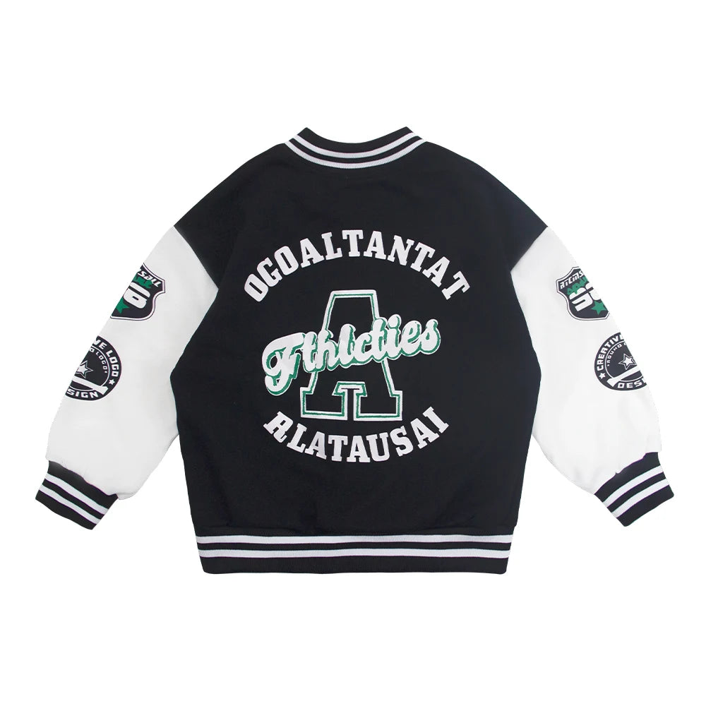 Vestes de Baseball pour Garçon et Fille, Manteau Décontracté avec Lettres Imprimées, à la Mode, pour Printemps et Automne, pour Enfant de 5 à 12 Ans, 2024