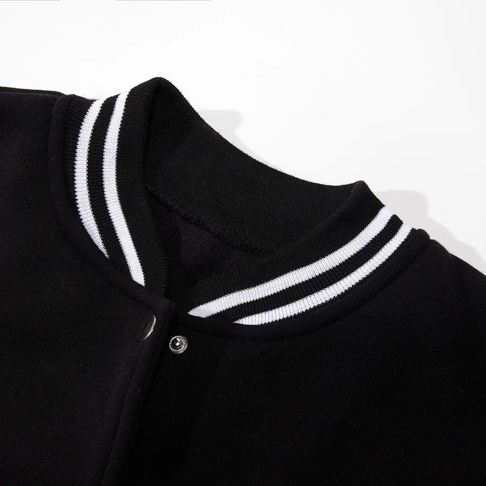 Veste de Baseball imprimée Your Attitude pour hommes, haut ample et décontracté, vêtements polaires d'automne, manteau Hip Hop américain