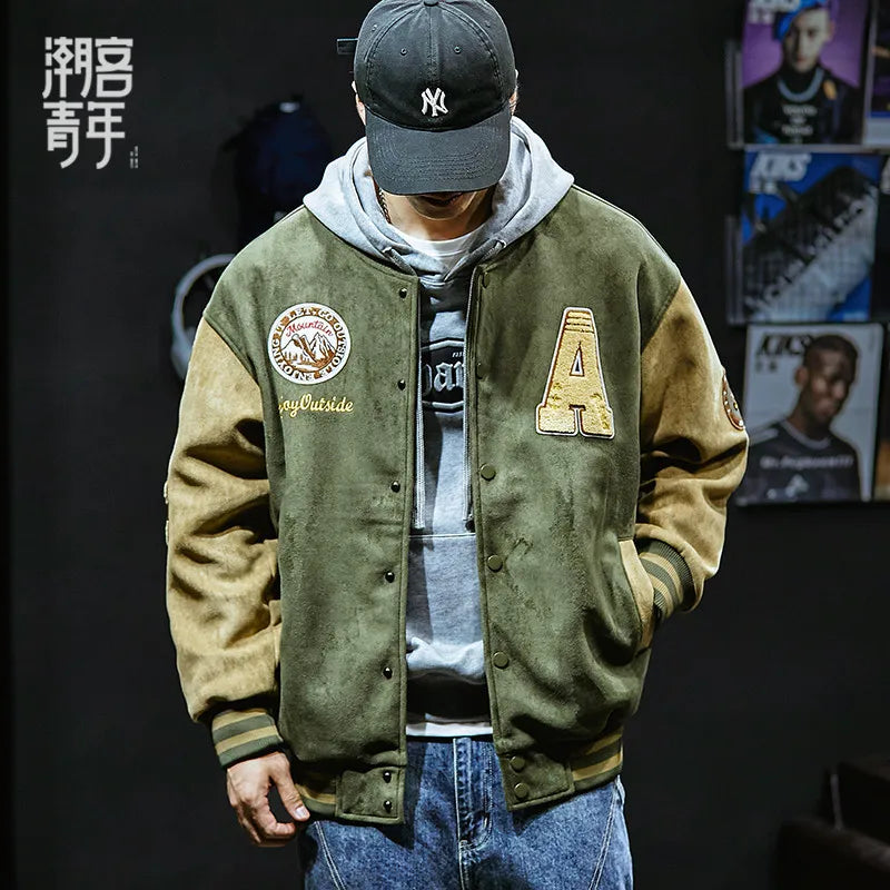 Nouvelle veste de Baseball hommes mode vestes brodées manteaux haute rue vêtements d'extérieur homme Bomber veste Hip Hop vêtements haut