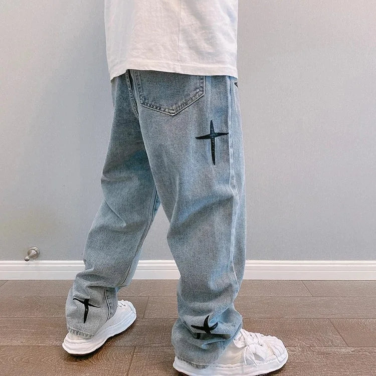 Prowow-Pantalon Ample à Jambes Larges pour Homme, Coupe Droite, Style Hongkongais, Décontracté, Tendance, Version Coréenne, Printemps et Automne