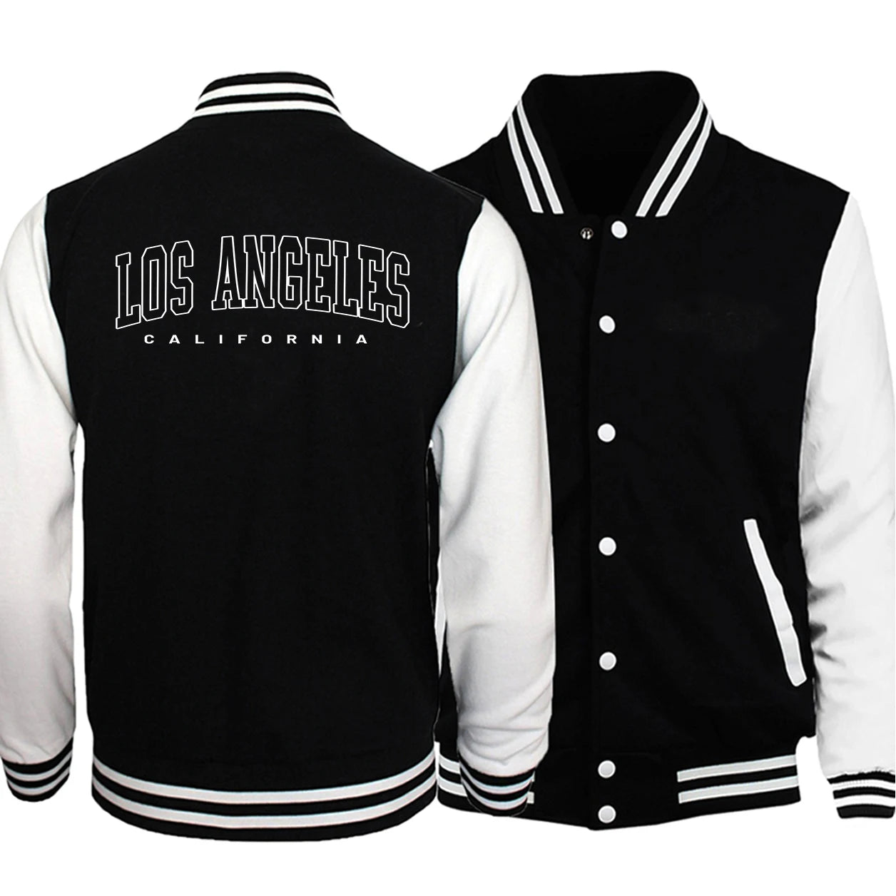 Seaport Angel City Los Angeles Lettre Impression Vestes Hommes S-5XL Sourire Uniforme De Baseball Surdimensionné Everthingadt Manteau De Mode