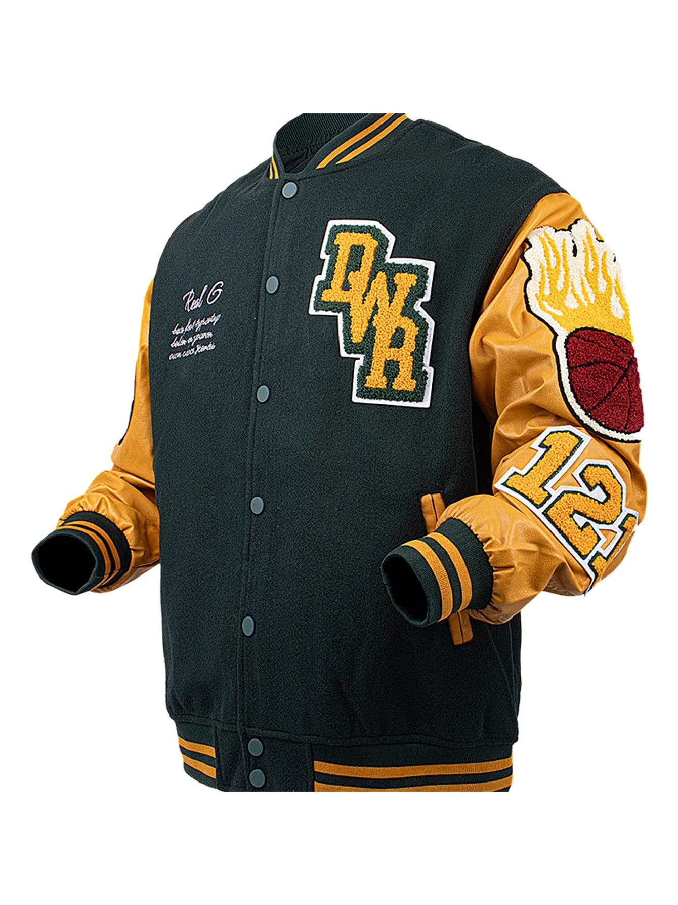 Veste décontractée pour hommes Bomber brodé veste universitaire coupe-vent BomberStyle flamant basket-ball couleur bloc vêtements d'extérieur