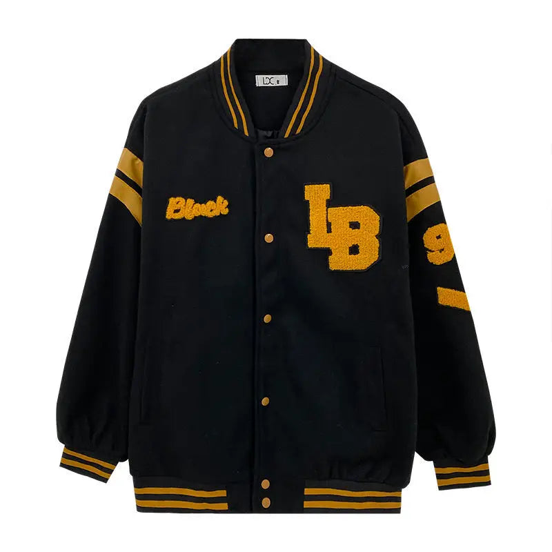 Streetwear Y2K mode hommes et femmes vestes décontractée mode lettre broderie uniforme de Baseball k-pop manteau ample surdimensionné