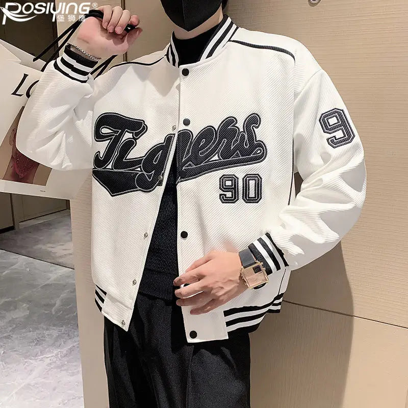 Veste d'uniforme de Baseball pour hommes, nouvelle marque tendance, veste lourde, vêtements décontractés à la mode pour printemps et automne