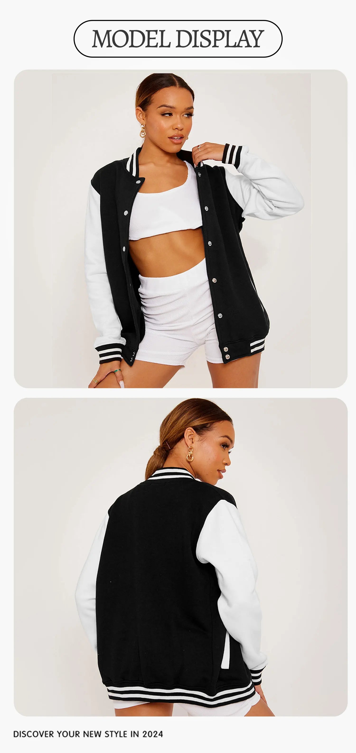 Veste imprimée New York Art Letter 23 pour femme, Harajuku Smile Baseball Jersey, Button Personality Streetwear, Vintage At Clothing