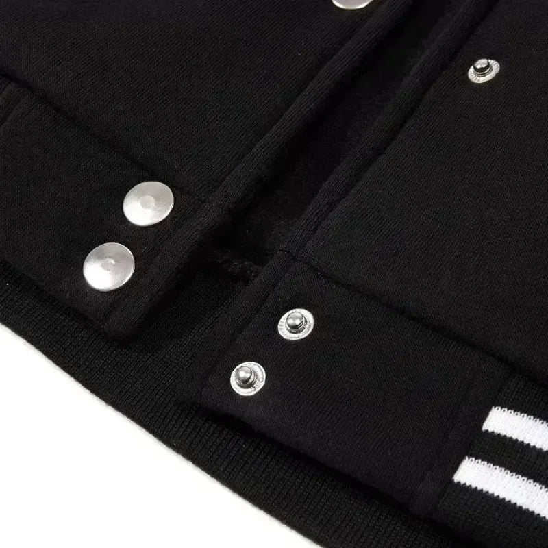 Veste décontractée pour hommes, uniforme de Baseball de Campus, léger, contraste, col de Baseball, poche, Style Hip Hop Rock