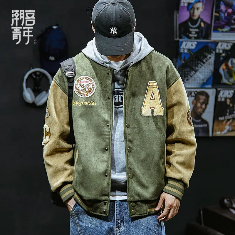 Nouvelle veste de Baseball hommes mode vestes brodées manteaux haute rue vêtements d'extérieur homme Bomber veste Hip Hop vêtements haut