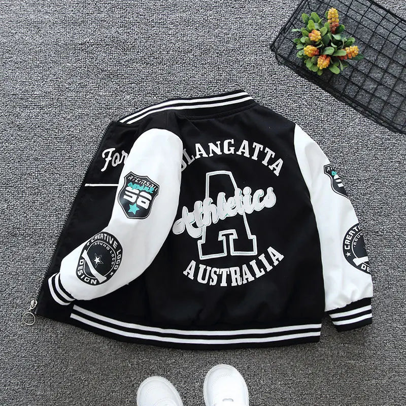 Vestes de Baseball pour Garçon et Fille, Manteau Décontracté avec Lettres Imprimées, à la Mode, pour Printemps et Automne, pour Enfant de 5 à 12 Ans, 2024