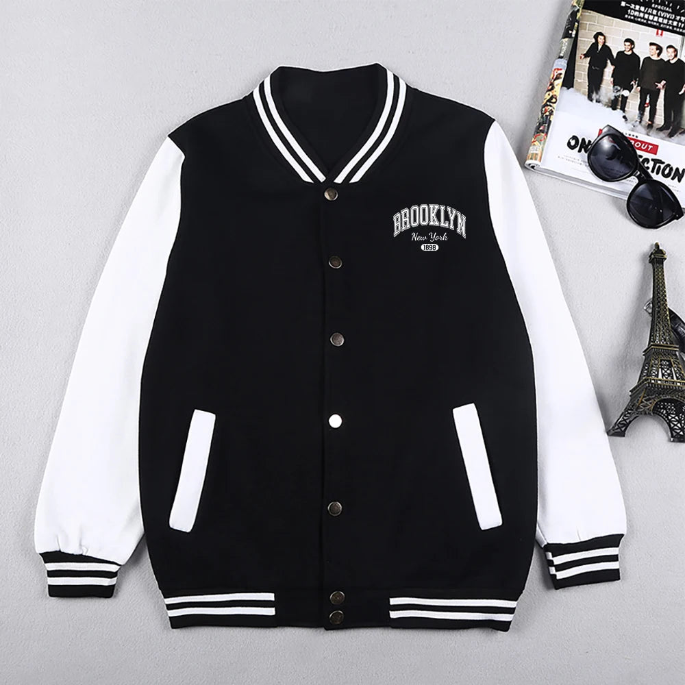 Brooklyn New York 1898 City lettre homme vestes Style Preppy uniformes de Baseball décontracté S-5Xl haute rue mouvement hauts
