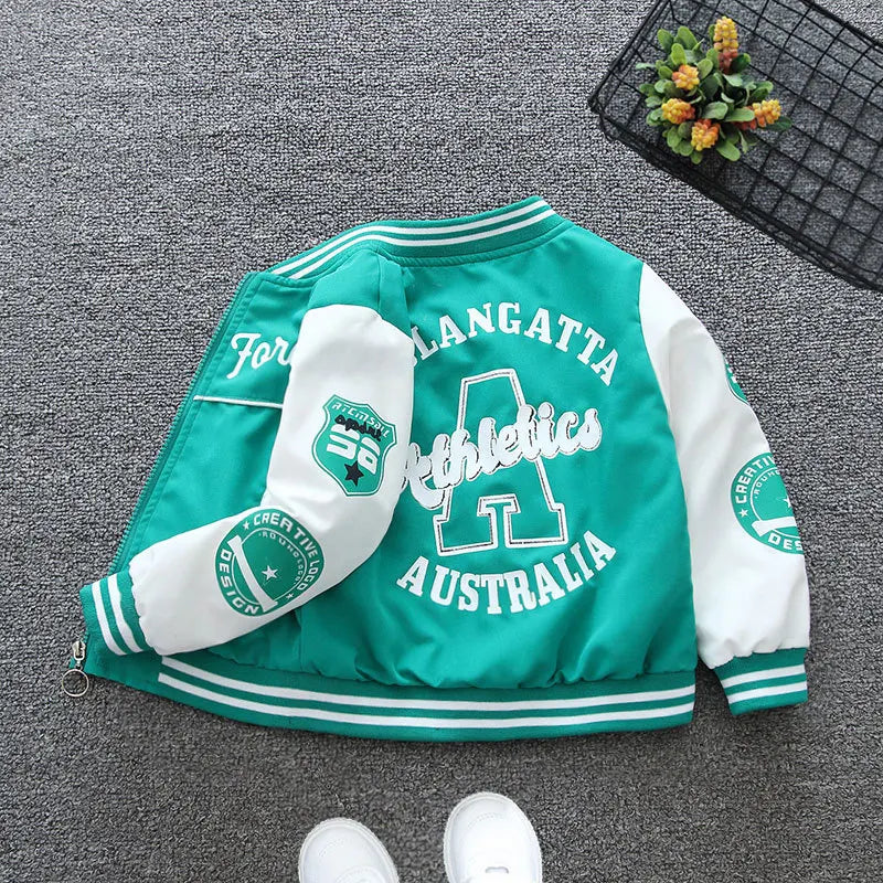 Vestes de Baseball pour Garçon et Fille, Manteau Décontracté avec Lettres Imprimées, à la Mode, pour Printemps et Automne, pour Enfant de 5 à 12 Ans, 2024