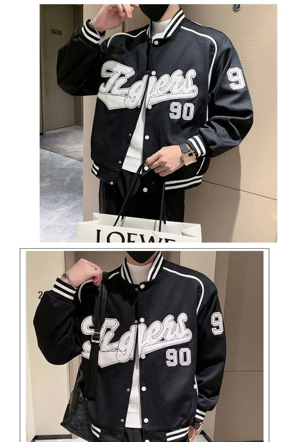 Veste d'uniforme de Baseball pour hommes, nouvelle marque tendance, veste lourde, vêtements décontractés à la mode pour printemps et automne
