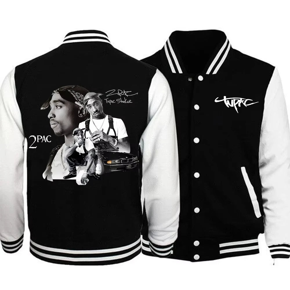 Rappeur Tupac 2pac vestes de Baseball femmes hommes manteau de sport équipe Hip Hop veste de Baseball à capuche pour les Fans cadeau